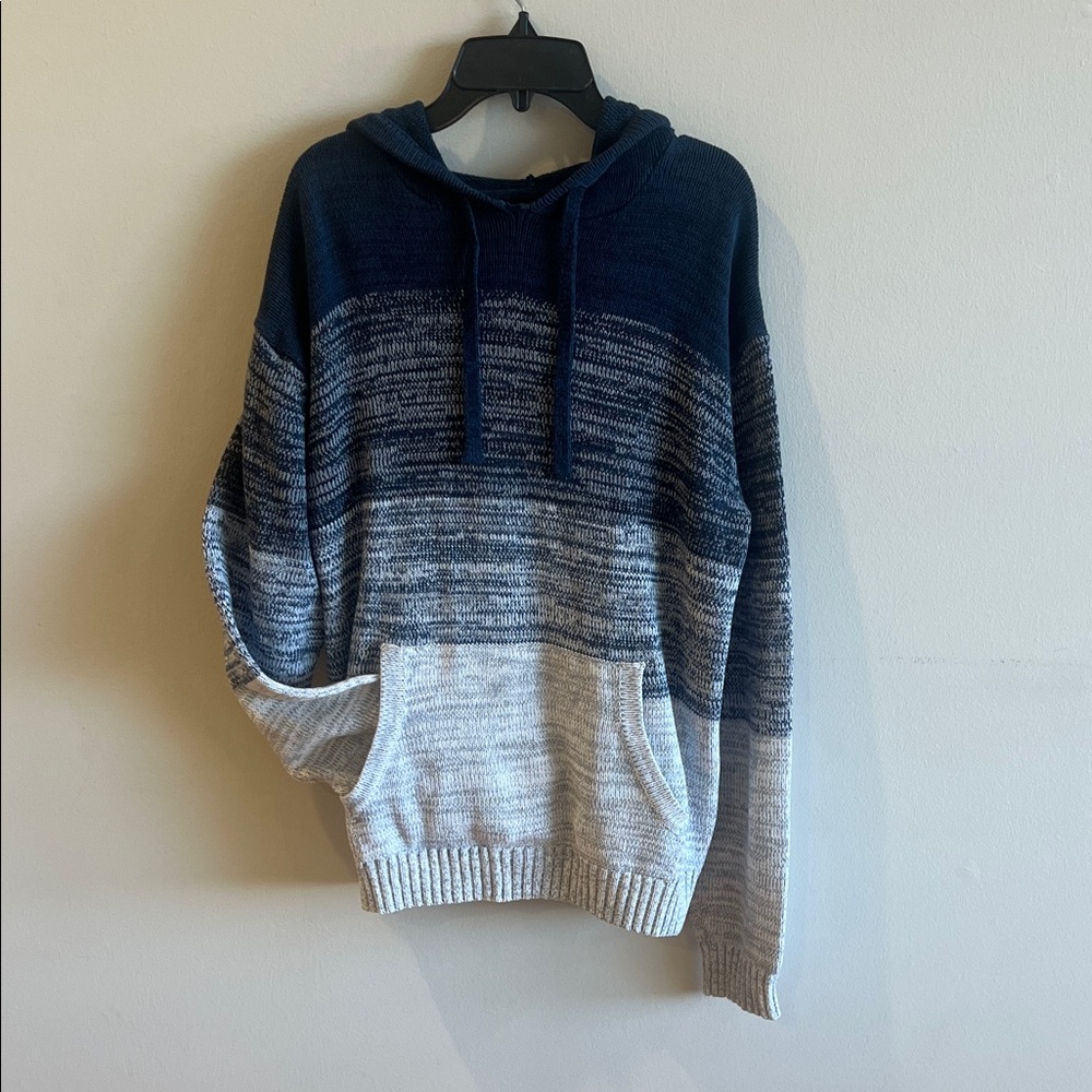 Retrofit Navy and Gray Striped Hoodie